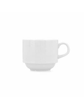 Taza para Infusión Bidasoa Glacial Blanco Cerámica 250 ml (6 Unidades) (Pack 6x)