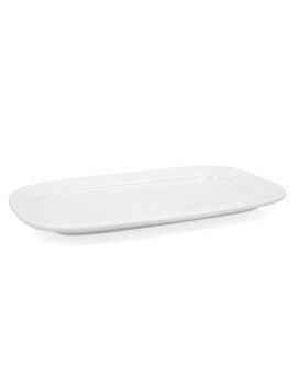 Fuente de Cocina Bidasoa Glacial Blanco Cerámica 36 x 21 cm (3 Unidades) (Pack 3x)