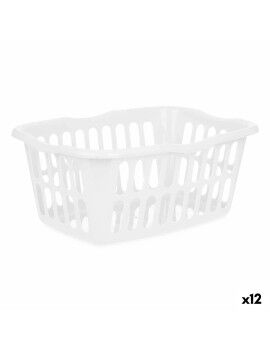 Cesto Blanco Polipropileno 50 L 58 x 24 x 42 cm (12 Unidades)