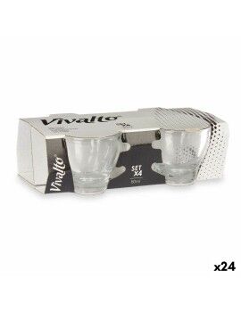 Juego de Tazas de Café Transparente Vidrio 80 ml (24 Unidades)