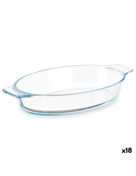 Fuente de Cocina Con asas Transparente Vidrio de Borosilicato 800 ml 27 x 4,5 x 15,8 cm (18...