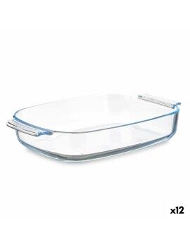 Fuente de Cocina Con asas Transparente Vidrio de Borosilicato 2,7 L 34,4 x 6,1 x 22,3 cm (12...