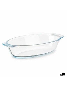 Fuente de Cocina Con asas Transparente Vidrio de Borosilicato 700 ml 23,6 x 5,3 x 13 cm (18...