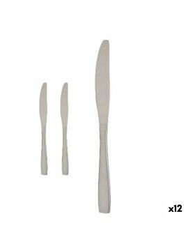 Set de Cuchillos 55,5 x 2 x 0,5 cm Plateado Acero Inoxidable (12 Unidades)