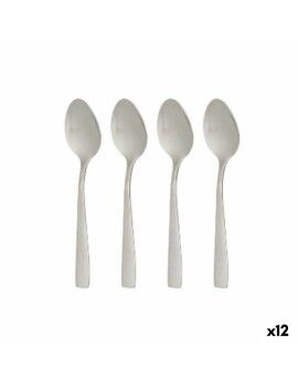 Set de Cucharas Postre Plateado Acero Inoxidable 2,7 x 13,5 x 0,3 cm (12 Unidades)