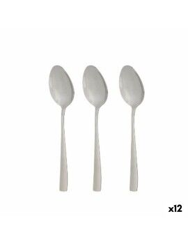 Set de Cucharas 21 x 4,5 x 2,5 cm Plateado Acero Inoxidable (12 Unidades)