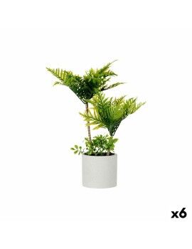 Planta Decorativa Palmera Plástico Cemento 12 x 45 x 12 cm (6 Unidades)