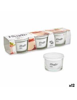 Set de Fiambreras 200 ml Transparente Vidrio Polipropileno (12 Unidades)