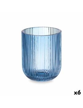 Copo Riscas Azul Cristal 270 ml (6 Unidades)