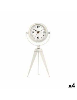 Reloj de Mesa Trípode Blanco Metal 12 x 30 x 12 cm (4 Unidades)