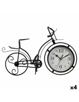 Reloj de Mesa Bicicleta Negro Metal 33 x 22,5 x 4,2 cm (4 Unidades)