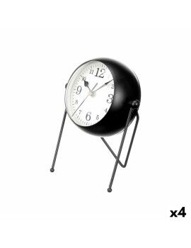 Reloj de Mesa Negro Metal 18 x 21 x 12 cm (4 Unidades)