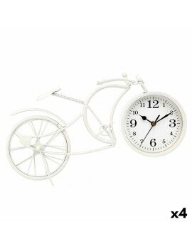 Reloj de Mesa Bicicleta Blanco Metal 40 x 19,5 x 7 cm (4 Unidades)