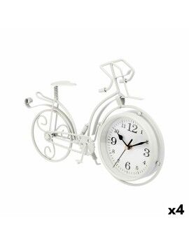 Reloj de Mesa Bicicleta Blanco Metal 33 x 22,5 x 4,2 cm (4 Unidades)