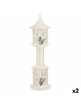 Postes de iluminação Branco Madeira Plástico 19 x 80 x 19 cm (2 Unidades)