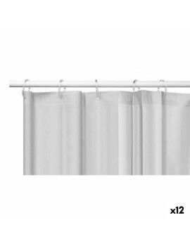 Cortina de Duche Cinzento Polietileno EVA 180 x 180 cm (12 Unidades)