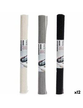 Tapete Antiderrapante Branco Preto Cinzento Borracha 45 x 0,1 x 100 cm (12 Unidades)