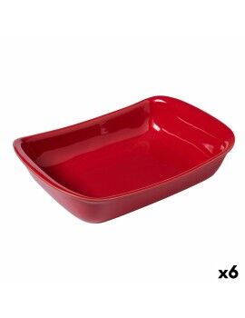 Fuente para Horno Pyrex Supreme Rojo Cerámica Rectangular 30,2 x 20 x 7,4 cm (6 Unidades)