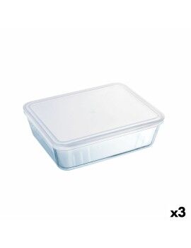 Fiambrera Rectangular con Tapa Pyrex Cook&freeze 28 x 23 x 10 cm 4,2 L Transparente Vidrio...