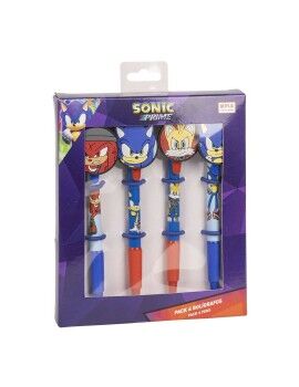 Conjunto de Canetas Sonic 4 Peças Multicolor