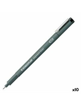 Rotuladores Staedtler Pigment Line Preto (10 Unidades)