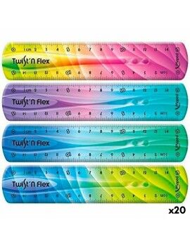 Set de reglas Maped Twist'n Flex Multicolor 15 cm Flexible 20 Unidades