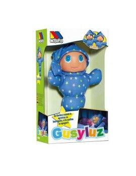 Peluche Gusy Luz Moltó 385 Azul Cor de Rosa Verde Multicolor PVC (33 cm)