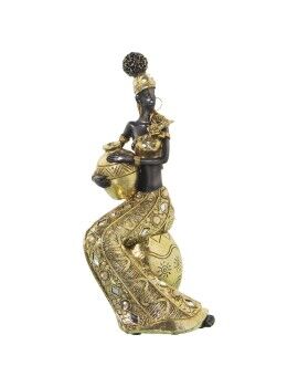 Figura Decorativa Alexandra House Living Dourado Plástico Africana 14 x 30 x 14 cm