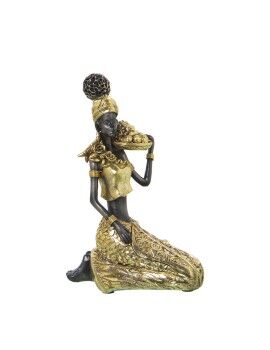 Figura Decorativa Alexandra House Living Dourado Acrílico Plástico Melamina Africana 13 x 9 x 19 cm