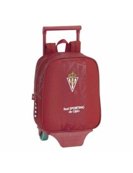 Mochila Escolar con Ruedas 805 Real Sporting de Gijón 611972280 Rojo