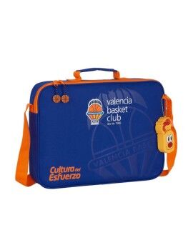 Cartera Escolar Valencia Basket Azul Naranja (38 x 28 x 6 cm)