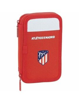 Plumier Doble Atlético Madrid M854 Blanco Rojo 12.5 x 19.5 x 4 cm (28 piezas)