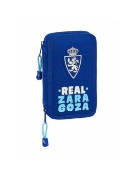 Plumier Doble Real Zaragoza Azul 12.5 x 19.5 x 4 cm (28 piezas)