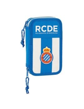 Plumier Doble RCD Espanyol Azul Blanco 12.5 x 19.5 x 4 cm (28 piezas)