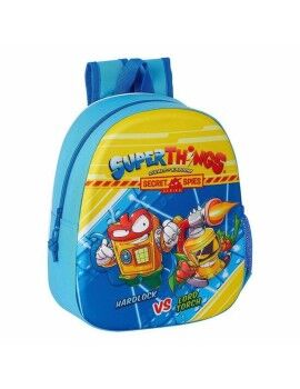 Mochila Infantil 3D SuperThings Azul Claro