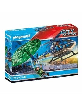 Playset  City Action Police helicopter: Parachute Chase Playmobil 70569 (19 pcs)