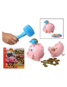 Jogo Educativo Piggy bank Espanhol Cor de Rosa (27 x 27 cm)