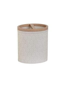 Copo Home ESPRIT Branco Natural Resina Bambu 9,5 x 7 x 11 cm