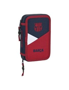 Plumier Doble F.C. Barcelona Corporativa Azul Granate 12.5 x 19.5 x 4 cm (28 piezas)