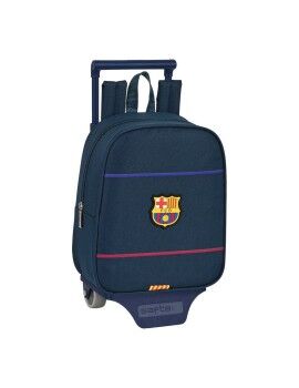 Mochila Escolar com Rodas F.C. Barcelona Azul (22 x 28 x 10 cm)