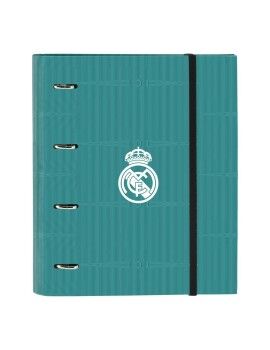 Carpeta de anillas Real Madrid C.F. Blanco Verde Turquesa 27 x 32 x 3.5 cm (30 mm)