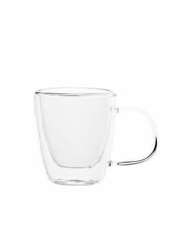 Taza Quid Serenia Transparente Vidrio 100 ml (6 Unidades)