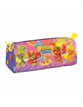 Bolsa Escolar SuperThings Guardians of Kazoom Roxo Amarelo (21 x 8 x 7 cm)