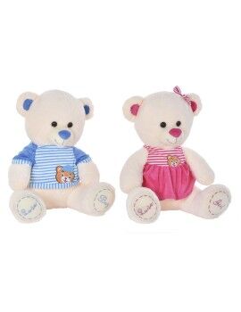 Oso de Peluche DKD Home Decor Beige Azul Rosa Infantil Oso 25 x 25 x 50 cm (2 Unidades)