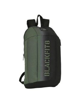 Mochila Infantil BlackFit8 Gradient Mini Negro Verde militar (22 x 39 x 10 cm)