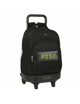 Mochila Escolar con Ruedas Safta Surf Negro (33 x 45 x 22 cm)