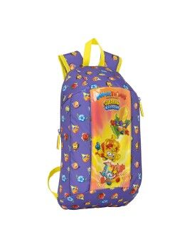 Mochila Infantil SuperThings Guardians of Kazoom Mini Morado Amarillo (22 x 39 x 10 cm)