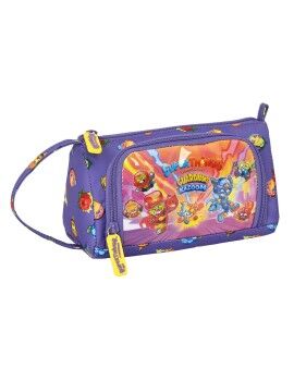 Bolsa Escolar SuperThings Guardians of Kazoom Amarelo Roxo 20 x 11 x 8.5 cm