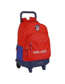 Mochila Escolar com Rodas Atlético Madrid Vermelho Azul Marinho (33 x 45 x 22 cm)