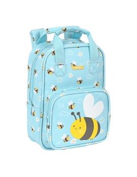 Mochila Escolar Safta Abeja Azul Claro (20 x 28 x 8 cm)